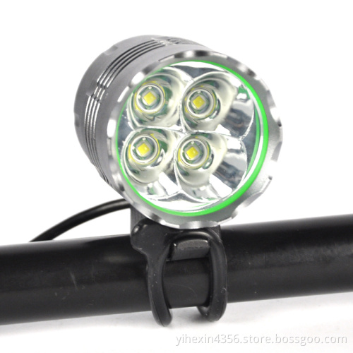 Cree 4*T6 LED Rechargeable Cycling Headlamp Bike Light Bicycle Front head Light